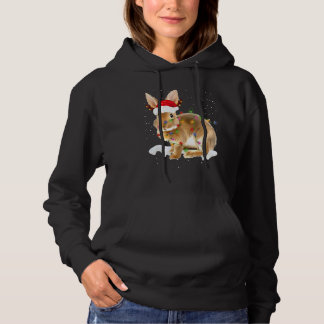 Santa Rabbit Christmas Lights  Christmas Hoodie