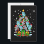 Santa Reindeer Elf Manatees Weihnachtsbaumleuchten Einladung<br><div class="desc">Santa Reindeer Elf Manatees Christmas Tree Lights Familie 197</div>