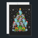 Santa Reindeer Elf Manatees Weihnachtsbaumleuchten Einladung<br><div class="desc">Santa Reindeer Elf Manatees Christmas Tree Lights Familie 197</div>