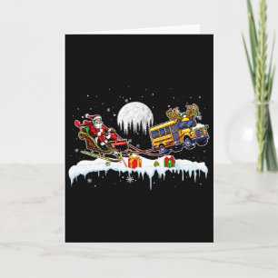 Santa Reindeer School Bus Weihnachtsfahrerteam Lo Karte