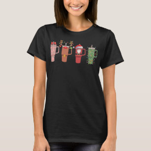Santa Reindeer Stanley Tumbler Weihnachten T-Shirt