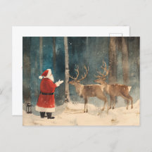 Santa Reindeer Vintage