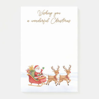 Santa Reindeers Christmas Post-it Klebezettel