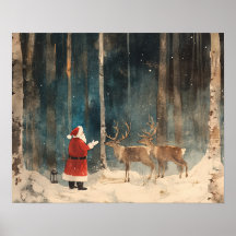 Santa Reinder Vintage Weihnachten