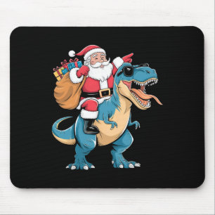 Santa reitet auf Dinosaurier T Rex Weihnachten Jun Mousepad