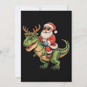 Santa reitet auf Dinosaurier T Rex Weihnachten Ret