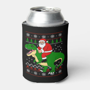Santa reitet auf T-Rex Weihnachten Dinosaurier häs Dosenkühler