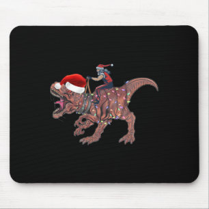 Santa Reitet Dinosaurier T Rex Weihnachten Jungen  Mousepad