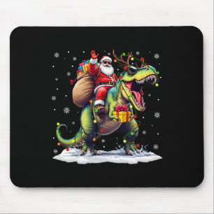 Santa Reitet Dinosaurier T Rex Weihnachten Jungen  Mousepad