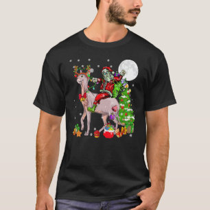 Santa Reitet Rentiere Sphynx Katze Weihnachtsbaum T-Shirt