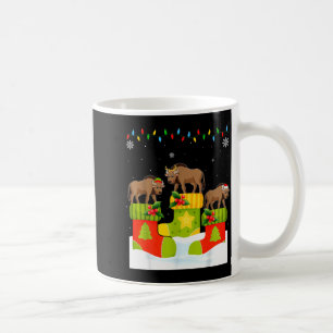 Santa-Rentier-Elf-Wildebeest in Weihnachts-Socken Kaffeetasse