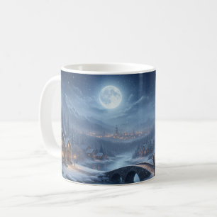 Santa-Rentier-Weihnachtsbaum-Schneedorftasse Kaffeetasse