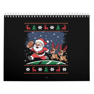 Santa-Rentiere spielen American Football hässliche Kalender