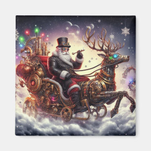 Santa/Rentiere-Steampunk-Weihnachten/Winter Magnet