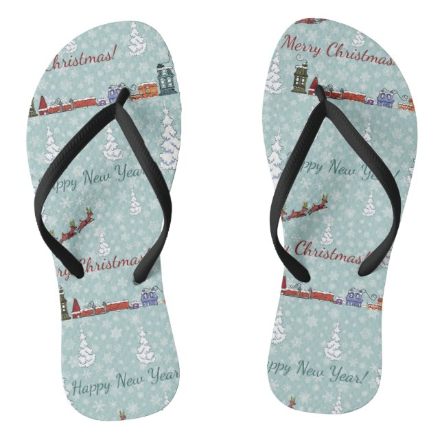 Santa-Rentierteam Flip Flops (Fußbett)