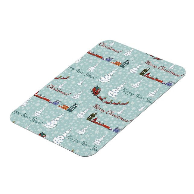 Santa-Rentierteam Magnet (Linke Seite)