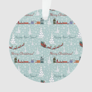Santa-Rentierteam Ornament