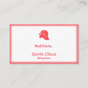 Santa Retro Silhouette Visitenkarte