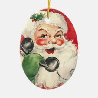 Santa Retro Vintage Keramikornament