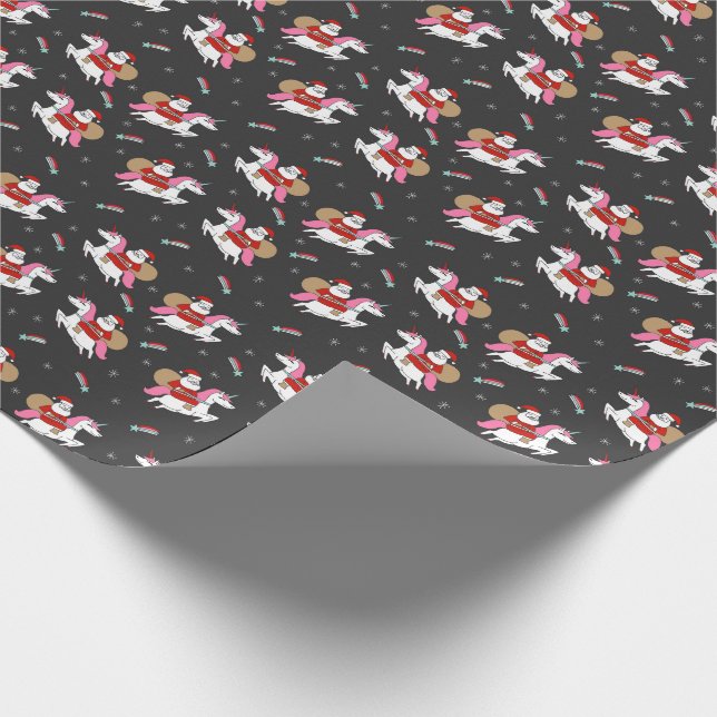 Santa Ria niedliche Weihnachtslieder Geschenkpapier (Ecke)