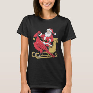 Santa Riant Kardinal Bird für Weihnachten Liebe T-Shirt