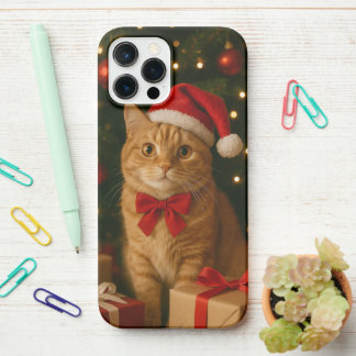 Santa Ribbon Cat iPhone 12 Pro Max Case Hülle
