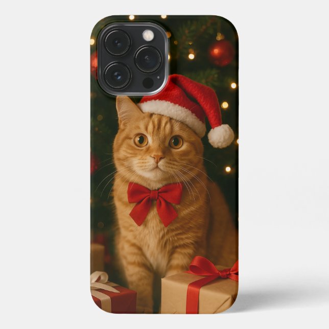 Santa Ribbon Cat iPhone 13 Pro Max Case iPhone 13 Pro Max Hülle (Rückseite)