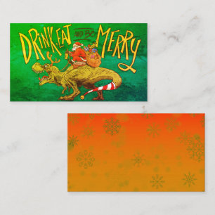 Santa Ride Trex - Weihnachtsfeiertag Mitteilungskarte