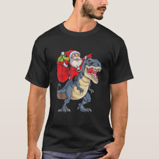 Santa Riding Dinosaur T rex Weihnachtsgeschenke Ju T-Shirt