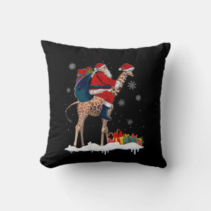 Santa Riding Giraffe Weihnachten Pajama Santa Love Kissen