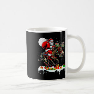 Santa Riding Mule Reindeer Xmas Farm Animal Lover Kaffeetasse