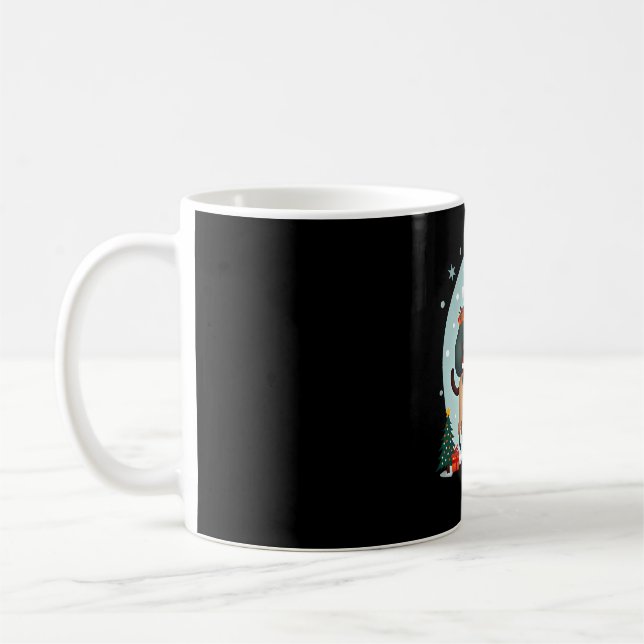 Santa Riding Reindeer Siamese Cat Christmas Tree L Kaffeetasse (Links)