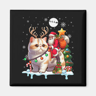 Santa Riding Rentier Exotic Kurzhaar Xmas Tree C Magnet