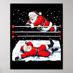 Santa-Ringer-Liebhaber-Ringer-Weihnachten-Xmas-Paj Poster