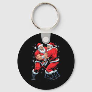 Santa Ringkampf Liebhaber Lustiger Wrestler Weihna Schlüsselanhänger