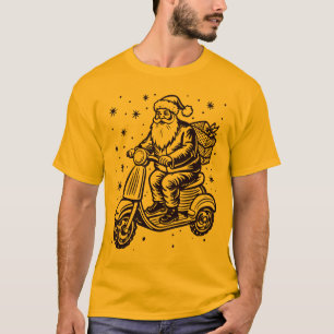 Santa Rite Ein Scooter mit Gif Boxen Design T-Shirt