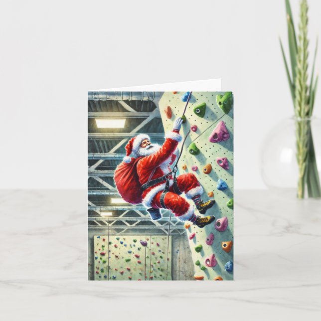 Santa Rock Klettern in Gym Weihnachten (Vorderseite)