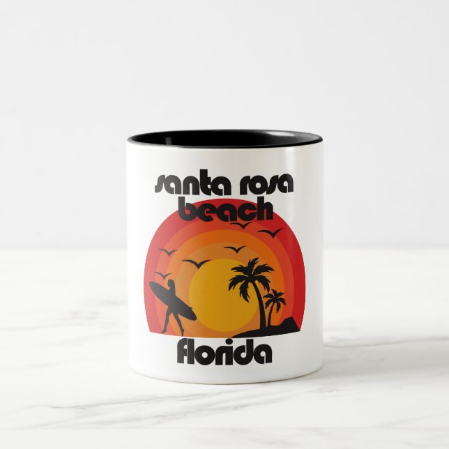 Santa Rosa Beach, Florida Zweifarbige Tasse (Mittel)