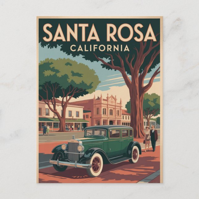 Santa Rosa California Postkarte (Vorderseite)