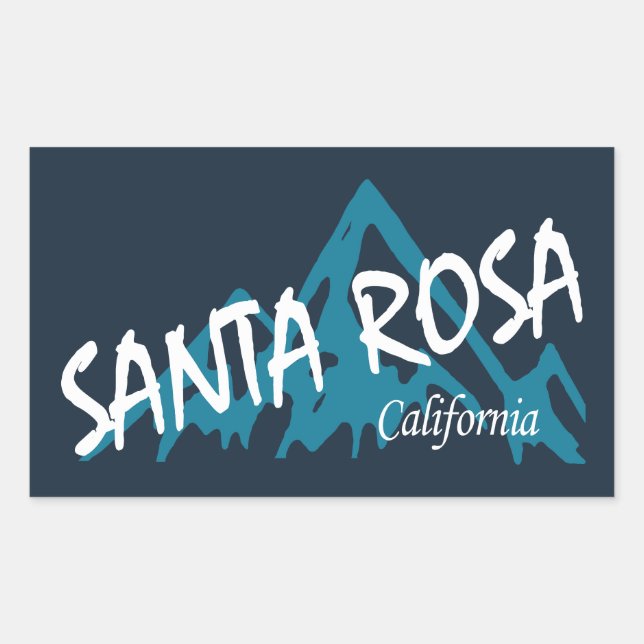 Santa Rosa California Rechteckiger Aufkleber (Vorderseite)