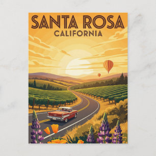 Santa Rosa California Reise Postkarte