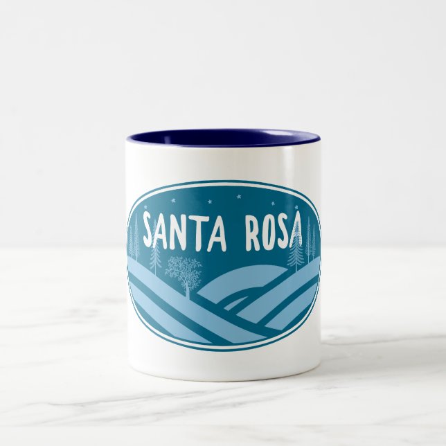 Santa Rosa California Zweifarbige Tasse (Mittel)