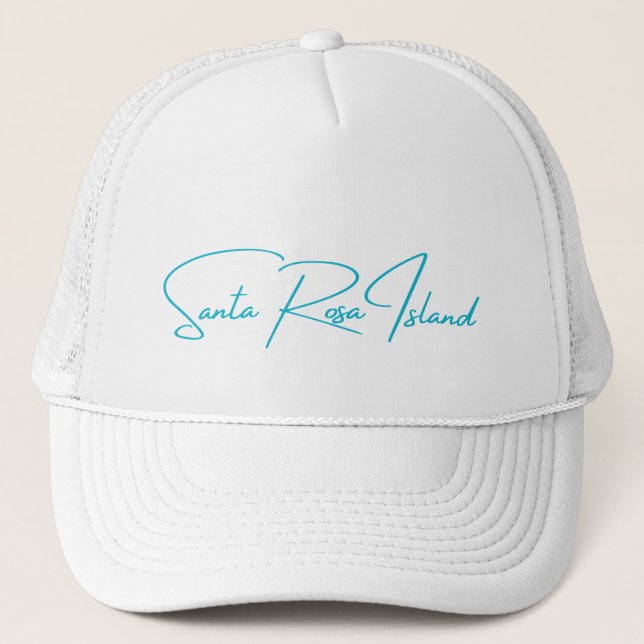Santa Rosa Island Hat Aqua Logo Truckerkappe (Vorderseite)
