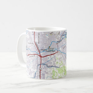 Santa Rosa, Kalifornien Karte Kaffeetasse