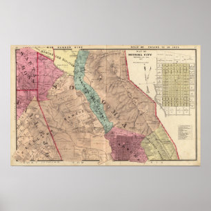 Santa Rosa, Vallejo und Sonoma Townships Poster