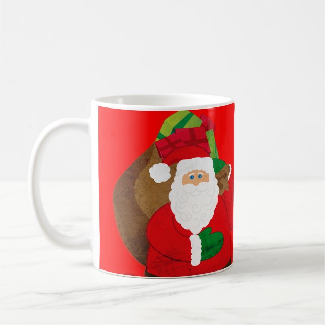 Santa Rot "Wenn du glaubst..." Spaß Tasse (Links)
