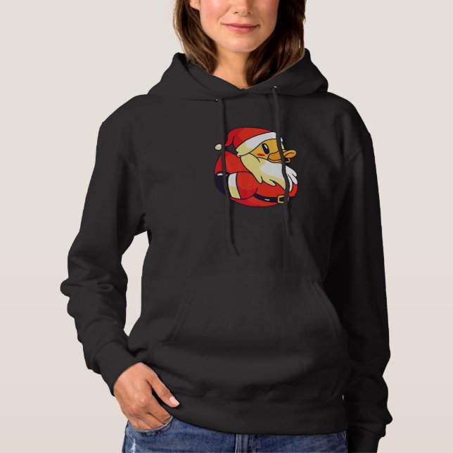 Santa Rubber Duck Rubber Ducky Xmas Quack Duckling Hoodie (Vorderseite)