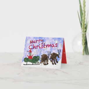 Santa & Rudolph Frohe Weihnachten