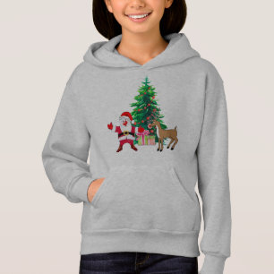 Santa Rudolph Red Nose Reindee Weihnachtsdesign Hoodie