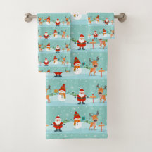 Santa, Rudolph und Snowman